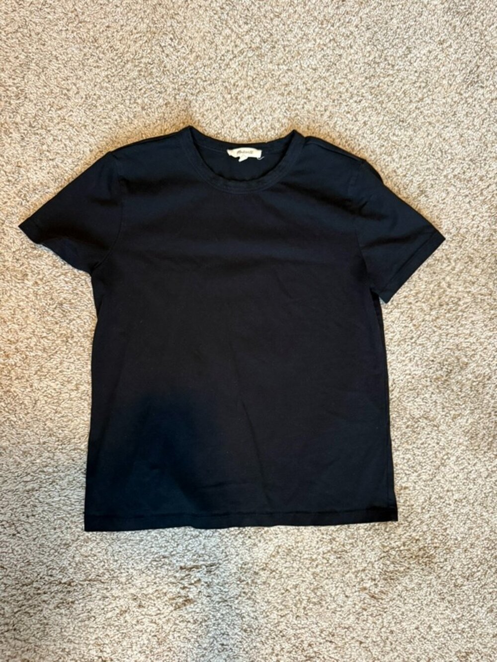 Madewell Classic Crewneck Tee — Black, Size S